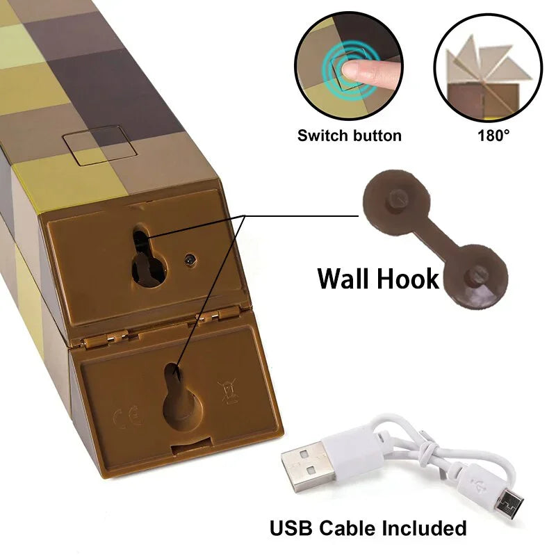 Block Style Torch LED Night Light - USB